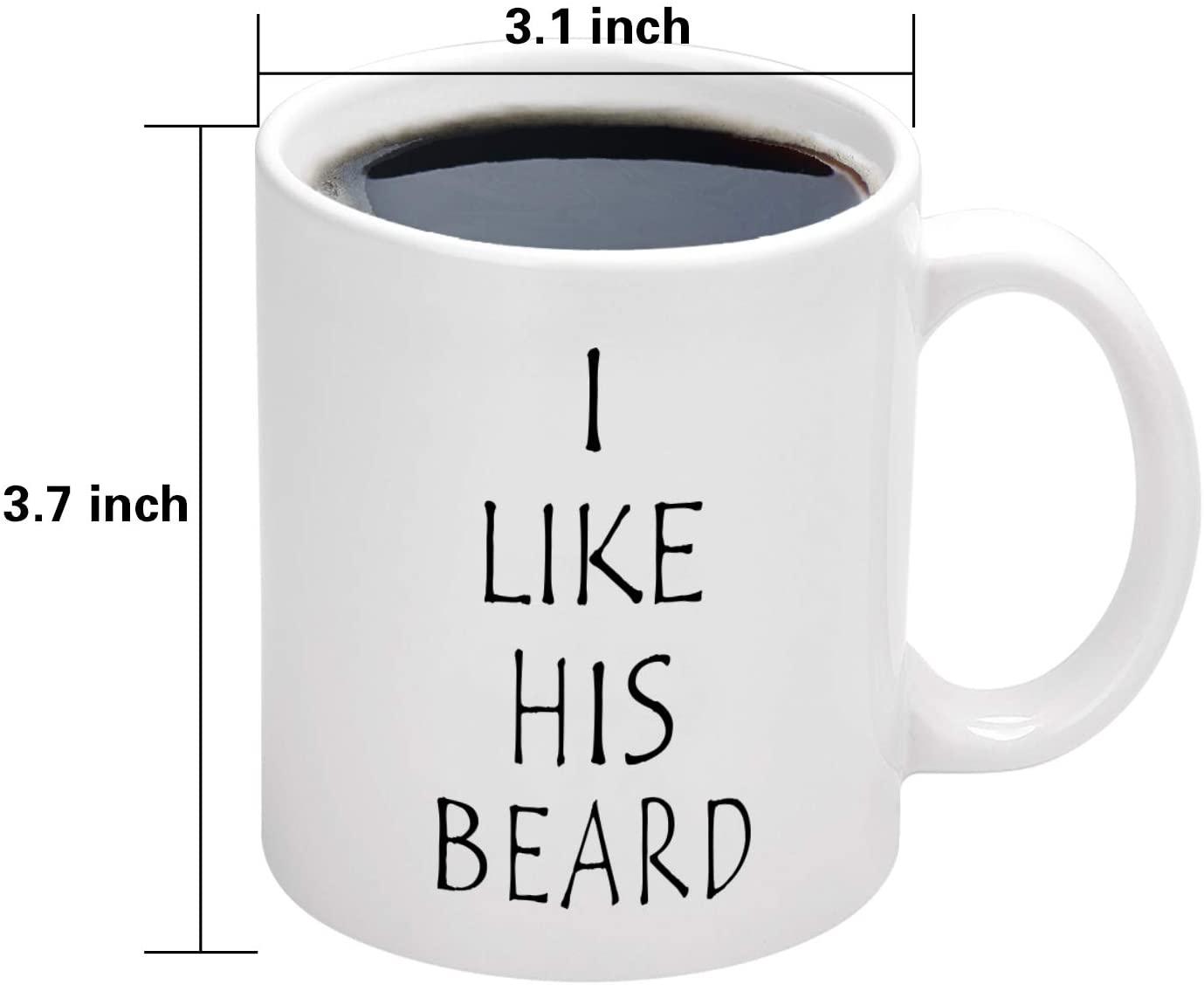 I Like His Beard, I Like Her Butt Couples Funny Coffee Mug Set 11oz - Unique Wedding Gift For Bride and Groom - His and Hers Anniversary Present Husband and Wife - Decotree.co Online Shop