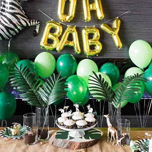 Jungle Balloons Latex Balloons 100 Pcs 10 Inch Green Forest Balloons Garland Kit for Baby Shower Kids Birthday Party Photo Background - Decotree.co Online Shop