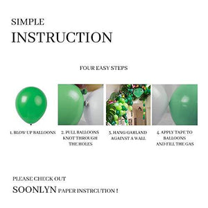 Jungle Balloons Latex Balloons 100 Pcs 10 Inch Green Forest Balloons Garland Kit for Baby Shower Kids Birthday Party Photo Background - Decotree.co Online Shop