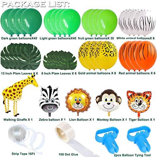 Jungle Safari Theme Party Balloon Garland Kit, 151 Pack Balloons for Birthday Party - Decotree.co Online Shop