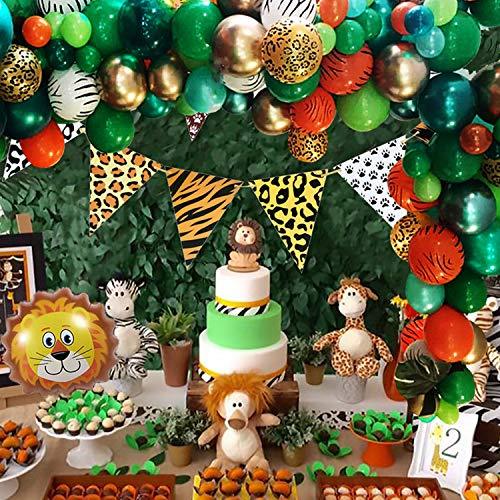 Jungle Safari Theme Party Balloon Garland Kit, 151 Pack Balloons for Birthday Party - Decotree.co Online Shop