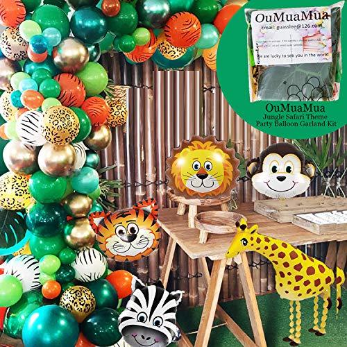 Jungle Safari Theme Party Balloon Garland Kit, 151 Pack Balloons for Birthday Party - Decotree.co Online Shop