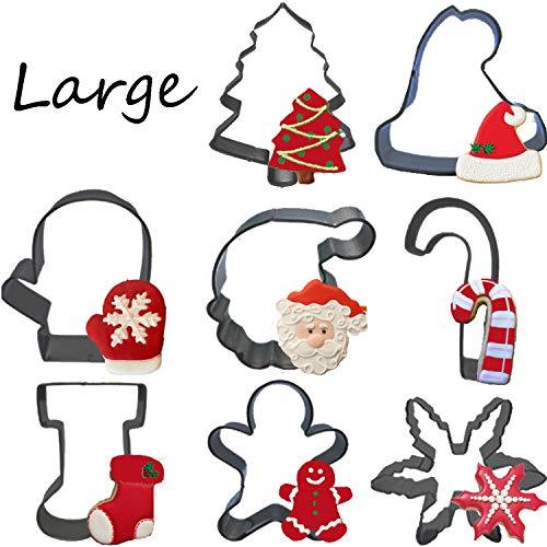 Large 8PCS Christmas Cookie Cutter Set - Decotree.co Online Shop