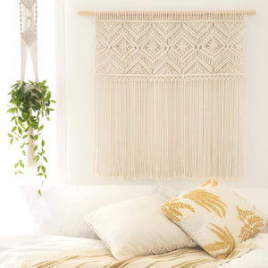 Large Macrame Wall Hanging Boho Decor Tapestry Fringe Wall Art Headboard Woven Home Decoration - Decotree.co Online Shop