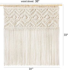 Large Macrame Wall Hanging Boho Decor Tapestry Fringe Wall Art Headboard Woven Home Decoration - Decotree.co Online Shop