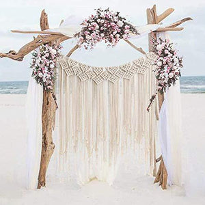 Large Woven Macrame Wall Hangings, Boho Handmade Macrame Wedding Backdrop - Decotree.co Online Shop