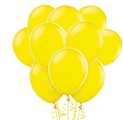 Latex Balloons, 100-Pack, 12-Inch, Yellow Balloons - Decotree.co Online Shop