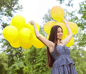 Latex Balloons, 100-Pack, 12-Inch, Yellow Balloons - Decotree.co Online Shop