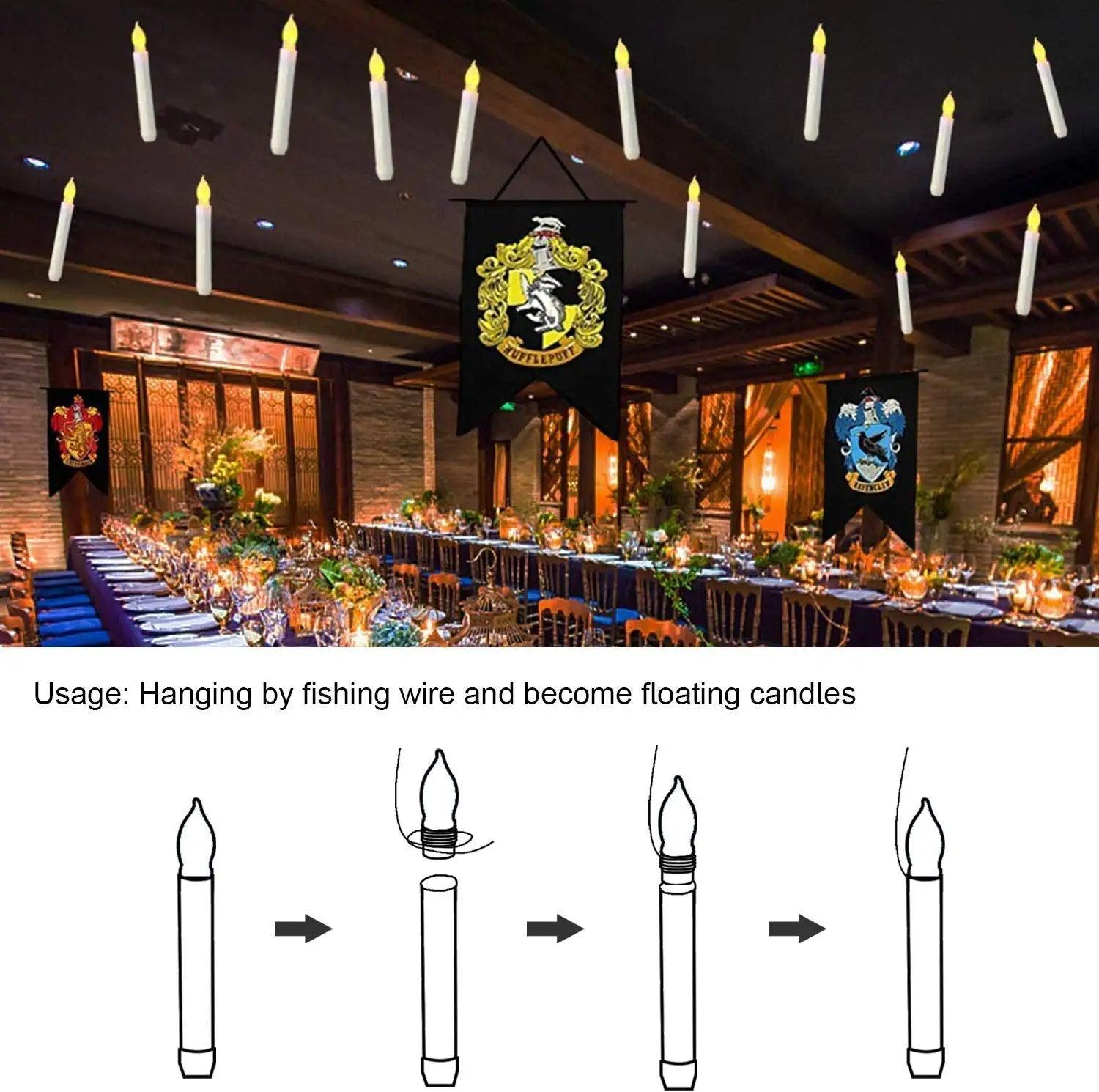 LED Batteries Operated Taper Candles with Remote, Flickering Light Flameless Taper Window Candles - Decotree.co Online Shop