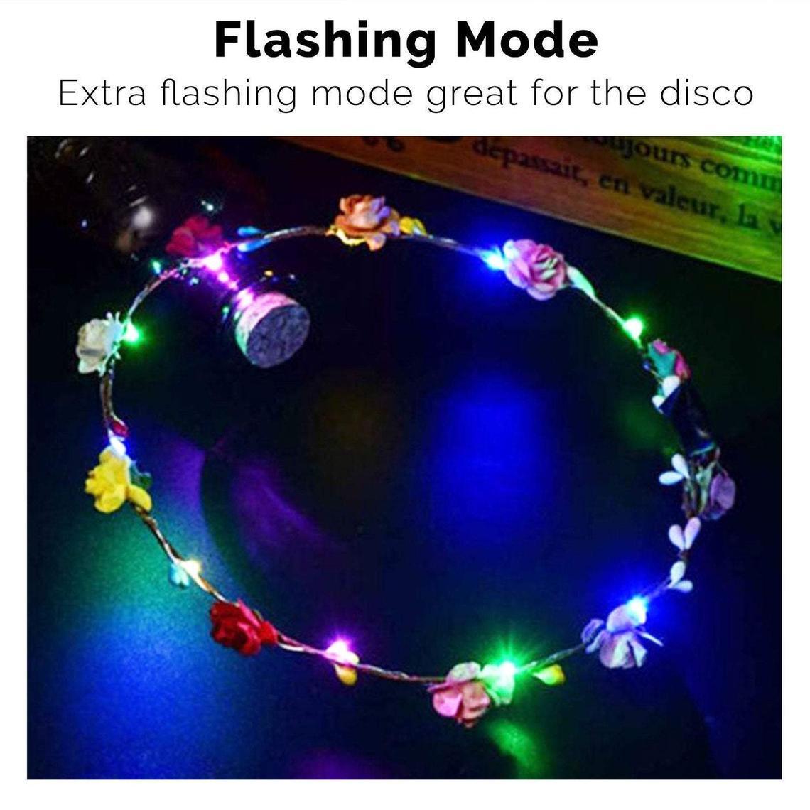 Led Flower Crown 20 Pieces Light Up Led Flower Wreath, Led Flower Headband For Bachelorette Party, Kids Birthday Party, Halloween - Decotree.co Online Shop