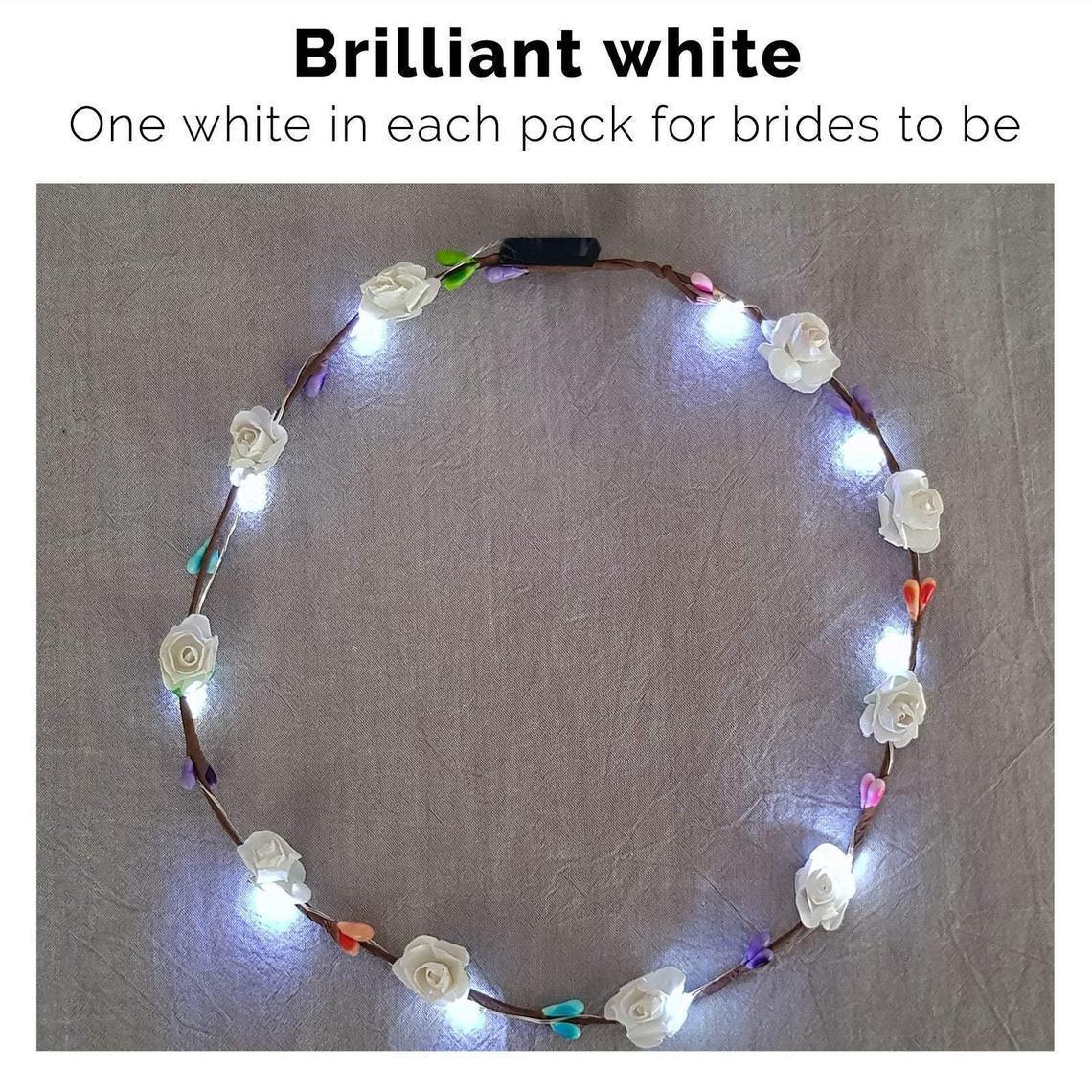 Led Flower Crown 20 Pieces Light Up Led Flower Wreath, Led Flower Headband For Bachelorette Party, Kids Birthday Party, Halloween - Decotree.co Online Shop