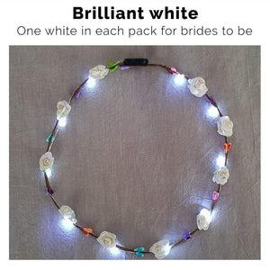 Led Flower Crown 20 Pieces Light Up Led Flower Wreath, Led Flower Headband For Bachelorette Party, Kids Birthday Party, Halloween - Decotree.co Online Shop