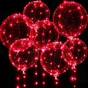 Led Light up Balloons With Batteries Party Balloons Clear Balloons Transparent Balloons for Parties - Decotree.co Online Shop