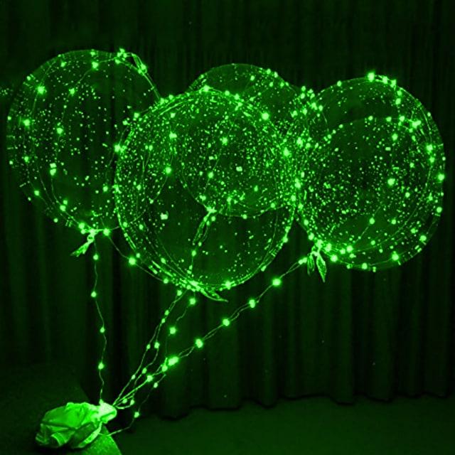 Led Light up Balloons With Batteries Party Balloons Clear Balloons Transparent Balloons for Parties - Decotree.co Online Shop