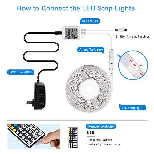 Led Strip Lights 16.4ft with Remote Controller and Power Supply - Decotree.co Online Shop