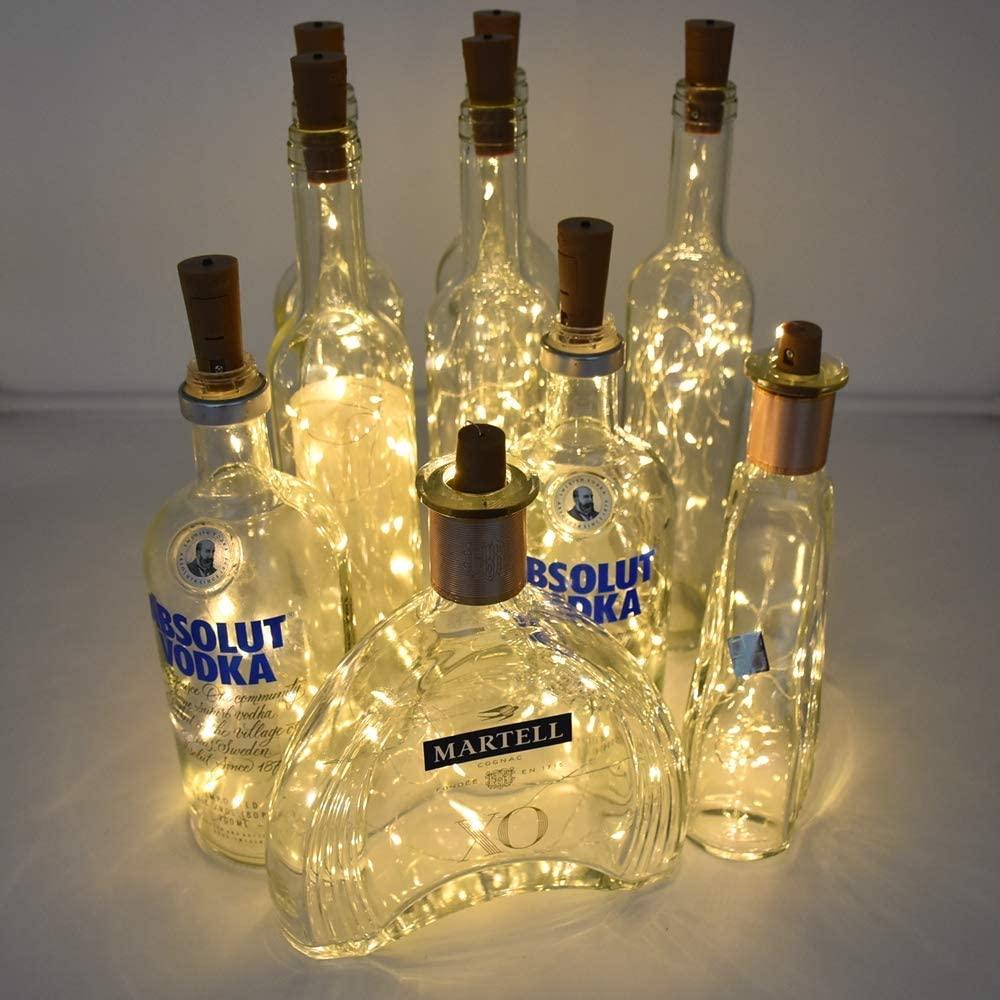 LED Wine Bottle Lights with Cork, 3.3ft - Decotree.co Online Shop