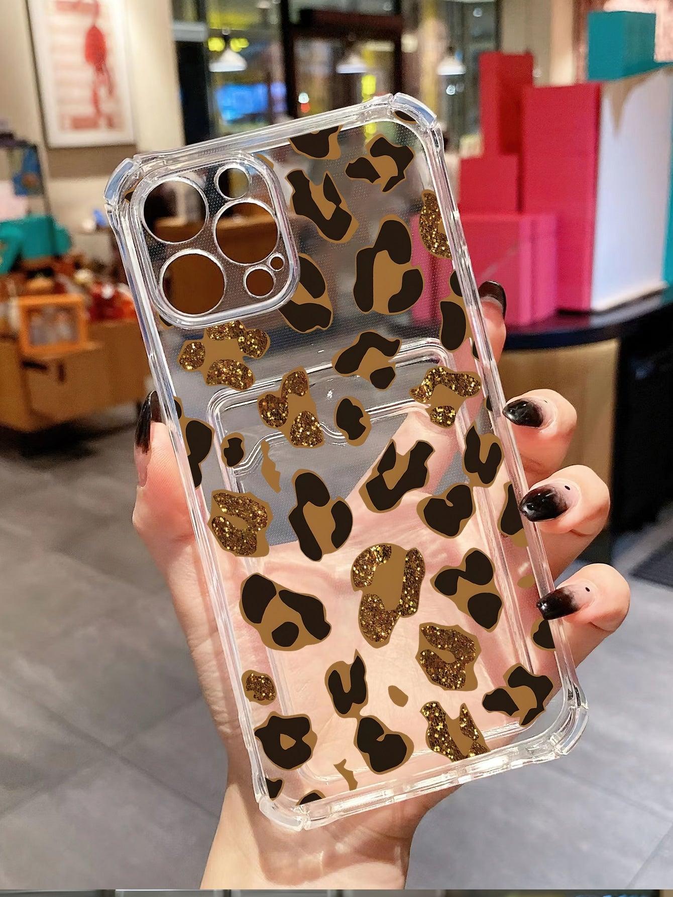 Leopard Phone Case With Card Slot - Decotree.co Online Shop