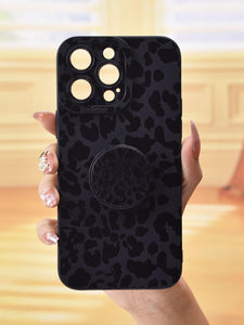 Leopard Print Phone Case With Stand-Out Phone Grip - Decotree.co Online Shop