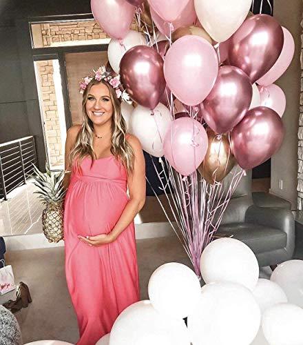 Light Pink and Mauve Balloons, 50PCS 12 Inch Latex Balloons and 5PCS Pink Ribbons for Party Decorations - Decotree.co Online Shop