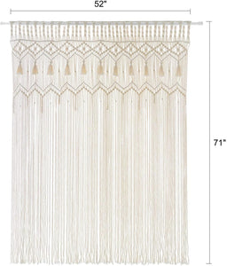 Macrame Curtain Large Boho Woven Wall Hanging Window Curtains - Decotree.co Online Shop