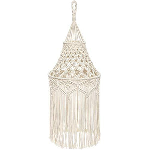 Macrame Lamp Shade Boho Hanging Pendant Light Cover Office Bedroom Living Room - Decotree.co Online Shop