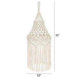 Macrame Lamp Shade Boho Hanging Pendant Light Cover Office Bedroom Living Room - Decotree.co Online Shop