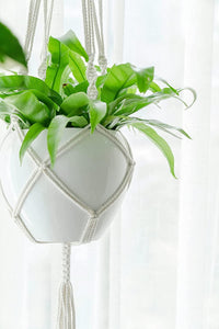 Macrame Plant Hanger Indoor Outdoor Hanging Planter Basket Cotton Rope - Decotree.co Online Shop