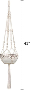 Macrame Plant Hanger Indoor Outdoor Hanging Planter Basket Cotton Rope - Decotree.co Online Shop