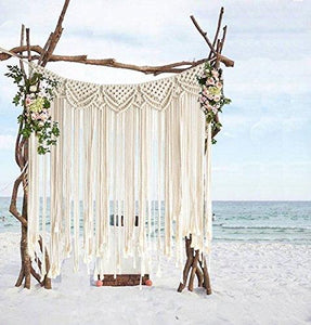 Macrame Wall Hanging Boho Wedding Hanger Cotton Handmade Backdrop Decorations - Decotree.co Online Shop