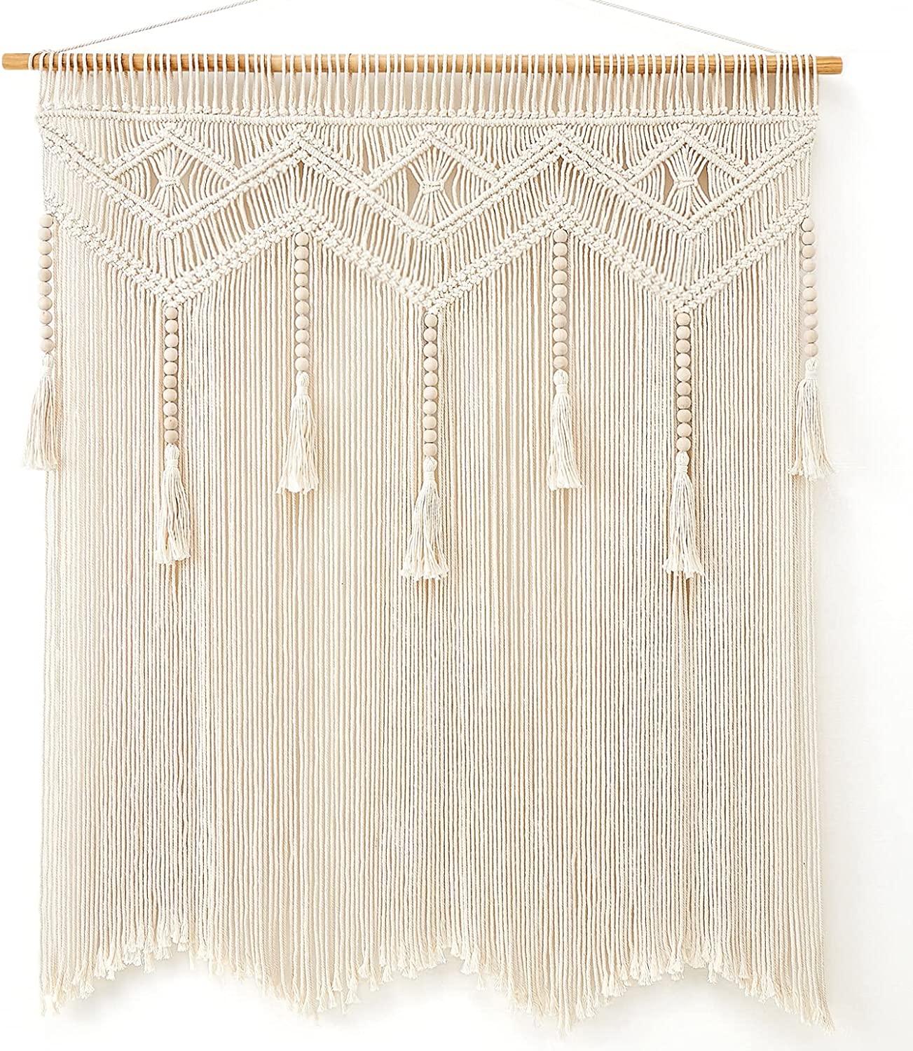 Macrame Wall Hanging Large Boho Decor Chic Tapestry Curtain Tassel - Decotree.co Online Shop