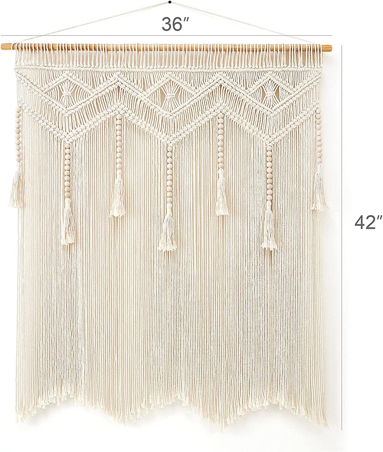 Macrame Wall Hanging Large Boho Decor Chic Tapestry Curtain Tassel - Decotree.co Online Shop