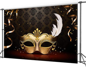 Mardi Gras Mask Backdrop Carnival Photography Backdrop Masquerade Photography Backdrops - Decotree.co Online Shop