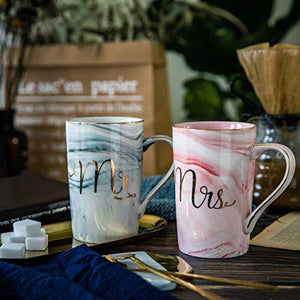 Mr and Mrs Coffee Mugs - Wedding Gifts for Bride and Groom - Gifts for Bridal Shower Engagement Wedding and Married Couples Anniversary - Decotree.co Online Shop