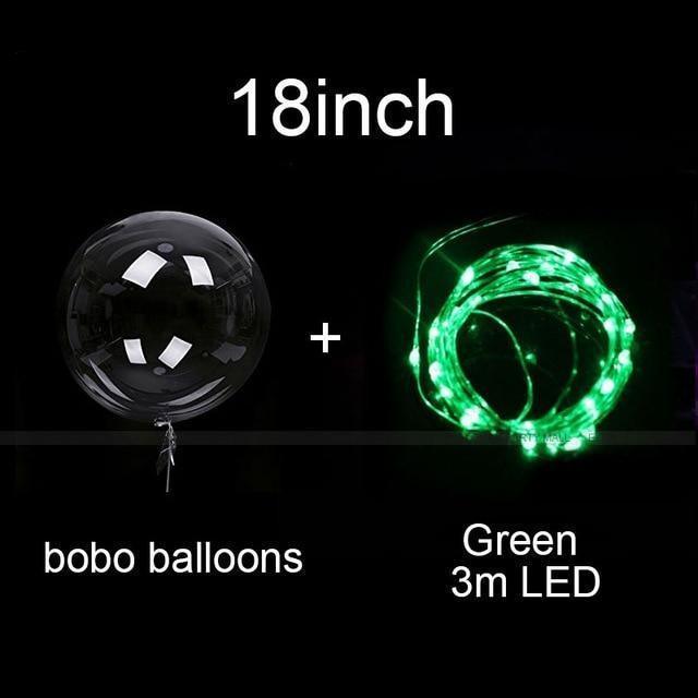 Multi-Colored Light-Up Clear Balloon Home Party Décor - Decotree.co Online Shop