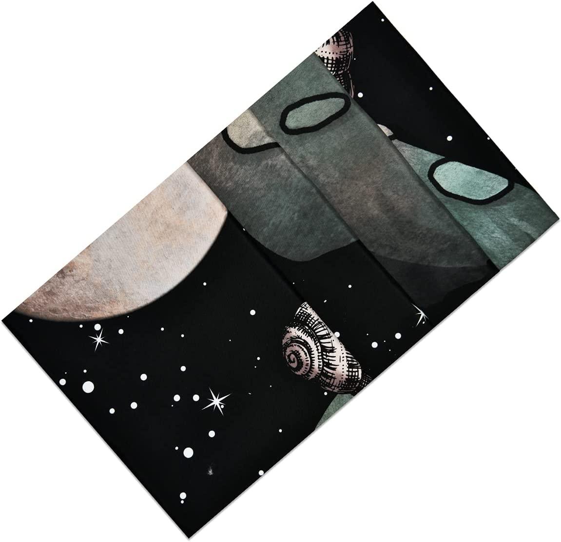 Mushroom Tapestry Moon and Stars Tapestry Snail Tapestry Fantasy Plants and Leaves Tapestry Wall Hanging for Room - Decotree.co Online Shop