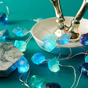 Natural Fluorite Crystal String Lights USB/Battery Powered 6.5FT 20 LEDs with Remote for Indoor Outdoor Tent Wedding Anniversary Birthday Decor Party - Decotree.co Online Shop