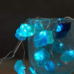 Natural Fluorite Crystal String Lights USB/Battery Powered 6.5FT 20 LEDs with Remote for Indoor Outdoor Tent Wedding Anniversary Birthday Decor Party - Decotree.co Online Shop