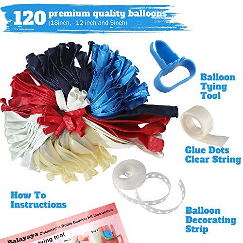 Navy Blue Red White Balloon Garland Kit,139 Pack Navy Red White Confetti Balloon for Boy Blue Birthday Baseball Nautical Theme Party American Flag Party - Decotree.co Online Shop