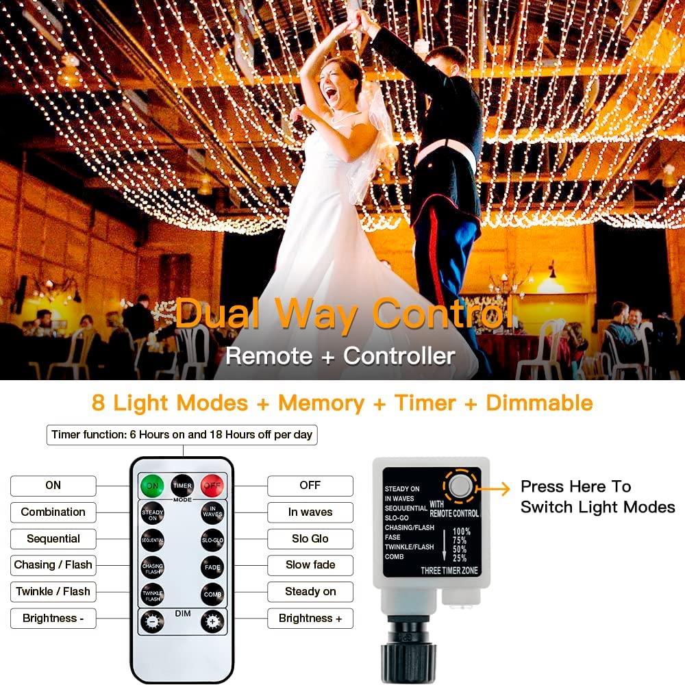 Outdoor String Lights 800LED/330FT Holiday Wedding Party Decorations - Decotree.co Online Shop