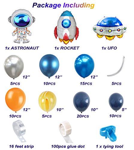 Outer Space Balloon Garland Kit, 88Pcs Universe Space Planets Party Balloon Garland Kit Included UFO Rocket Astronaut Balloons for Kids Birthday Party - Decotree.co Online Shop