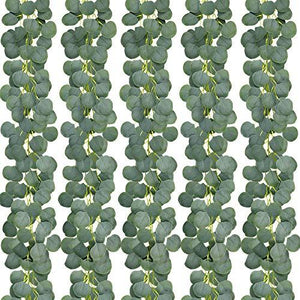 Pack Artificial Eucalyptus Garland Greenery Eucalyptus Vines Faux Silver Dollar Eucalyptus Strands - Decotree.co Online Shop