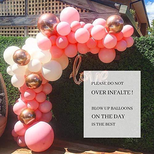 Pink Balloon Garland Kit 130 Pcs 12 Inch Rose Gold Pink White Party Balloons Arch for Baby Shower Girl Bridal Shower Birthday - Decotree.co Online Shop