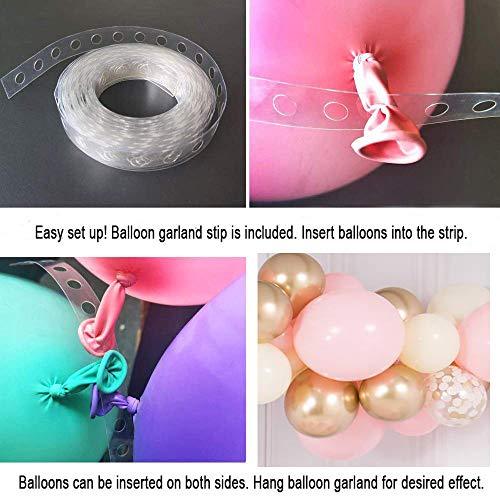 Pink Gold Balloon Garland Kit, Including Chrome Gold, Ivory, Baby Pink & White Gold Confetti Balloons Decorations Backdrop Ideal - Decotree.co Online Shop