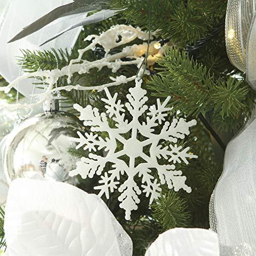 Plastic Christmas Glitter Snowflake Ornaments Christmas Tree Decorations - Decotree.co Online Shop