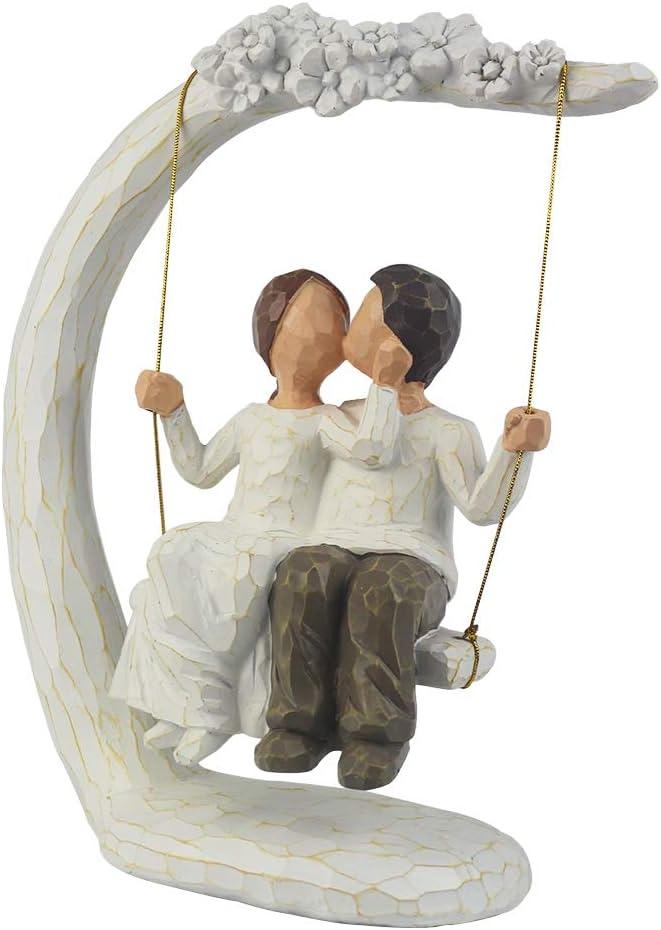 Romantic Couple Figurines in Love , 9Inch Hand Painted Sweet Loving Together Couple Sculpture Best Gift for Valentine's Day - Decotree.co Online Shop