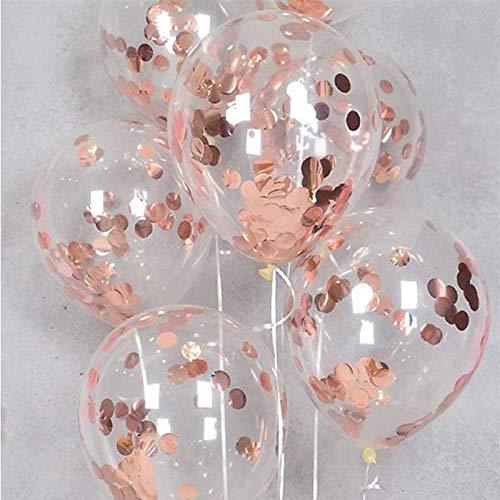 Rose Gold Balloons 140 Pack 12 Inch Gold and Pink Balloons and Pink Confetti Balloons Garland Arch Kit for Bridal Shower Baby Shower Party Decoration - Decotree.co Online Shop