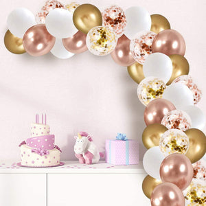 Rose Gold, Gold or Silver Confetti Balloons - Baby Shower, Bridal Shower, Engagement - Decotree.co Online Shop