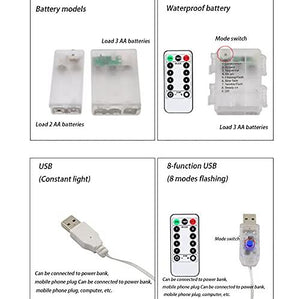 Santa Claus String Lights, Remote Control Battery Box, led Lights, Christmas Tree Decoration Lights (Without Batteries) - Decotree.co Online Shop