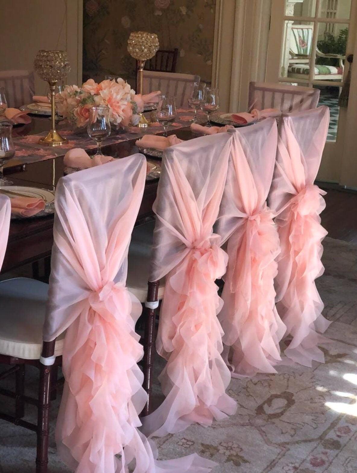 Satin Chair Covers for Weddings, Baby Shower, Quinceaneras, Sweet 16 - Decotree.co Online Shop