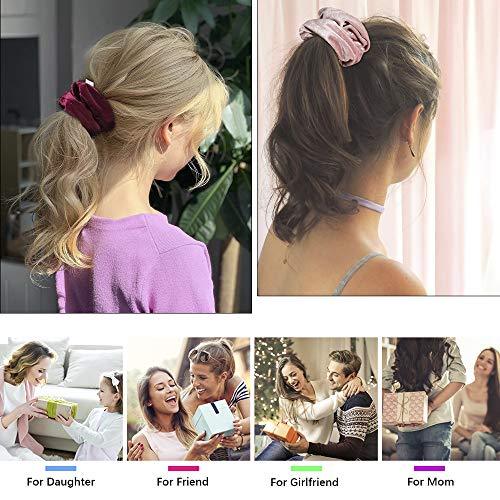 Scrunchies Hair Ties Accessories for Girls Women's Hair Big Velvet Cute Scrunchy Large Jumbo Giant Huge Scrunchie Bulk Pack Hairbands For Thick Curly Hair - Decotree.co Online Shop